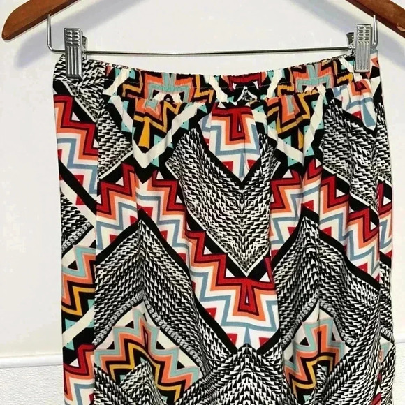 Stoosh Boho Palazzo Wide Leg Pants / Woman’s Small / Multicolored - Picture 4 of 13